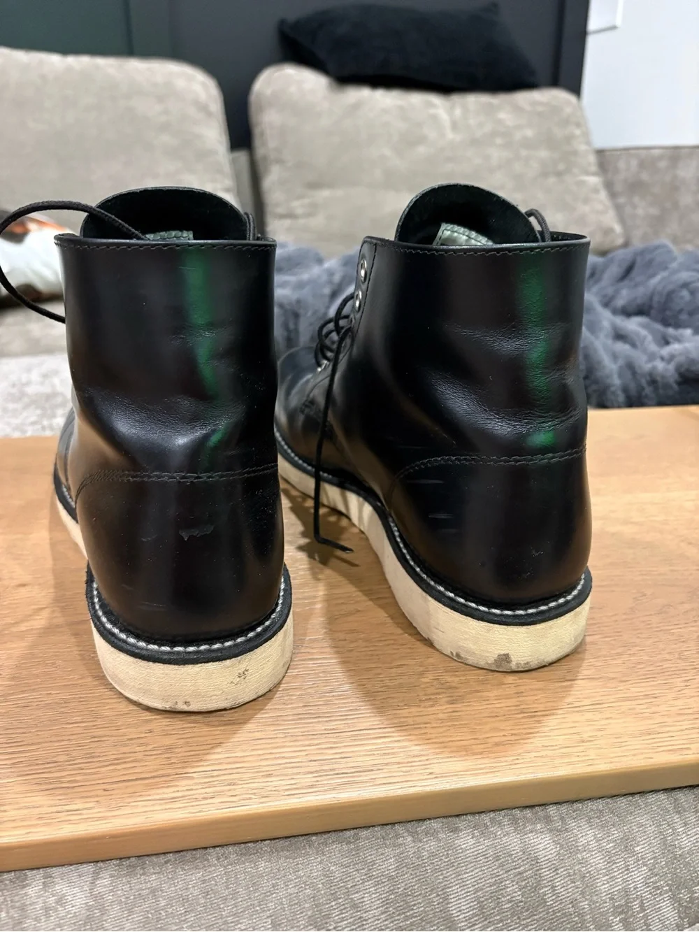 Red Wing 8823 x Freak Rare Special Edition- Black Glass Leather- 8.5 D- seconds